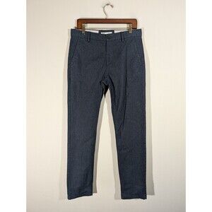 Zara Pants‎ Men Sz 31 Heathered Navy Slim Fit Ankle Trousers Business Casual